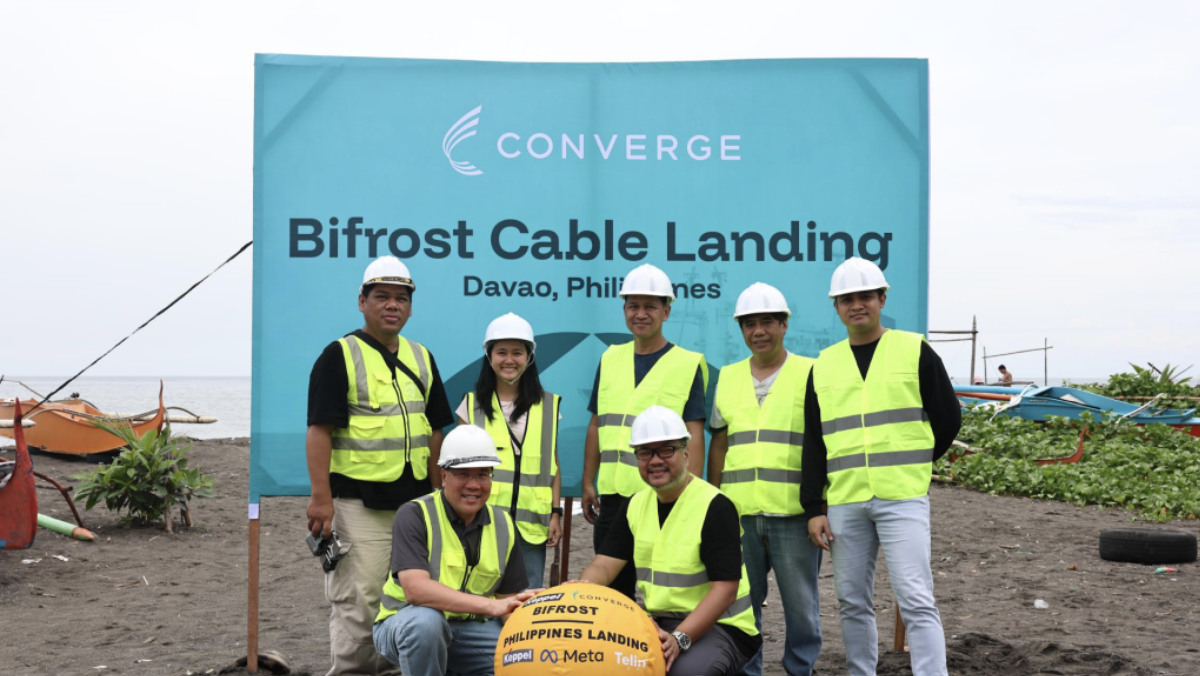 Engineers at Bifrost subsea cable landing site in Davao, Philippines